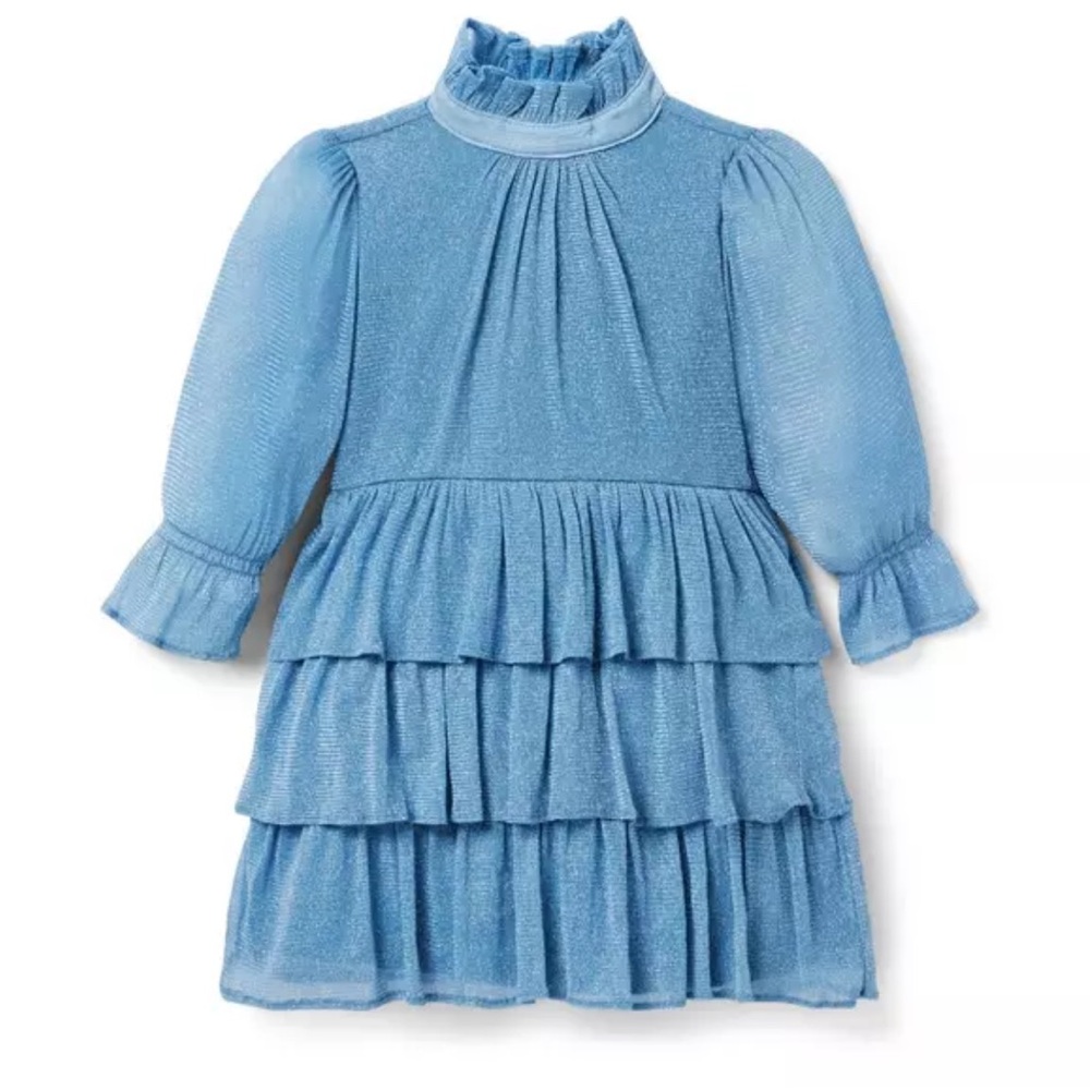 Janie and Jack Sparkle Mesh Ruffle Dress